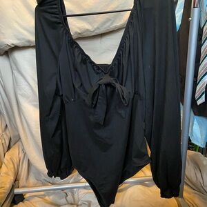Black Long Sleeve Bodysuit